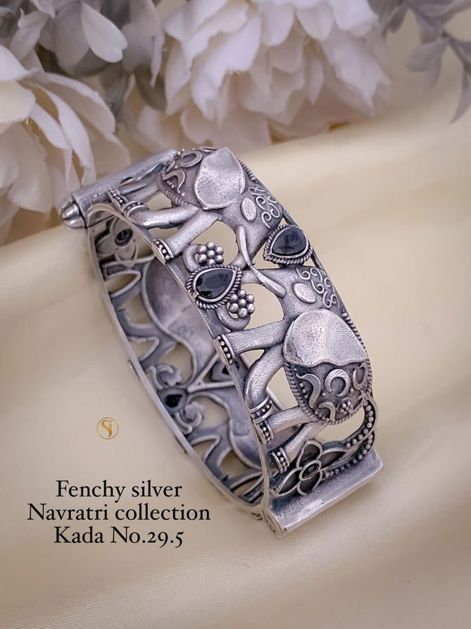 3 Fancy Silver Navratri Kada Wholesale Price In Surat
